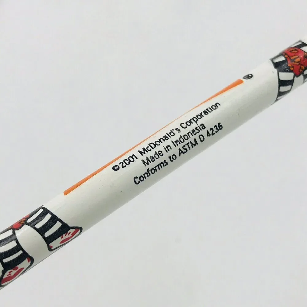 2 McDonalds Hamburgler Colored Pencils Multicolor Lead Vintage 2001 Y2K Novelty
